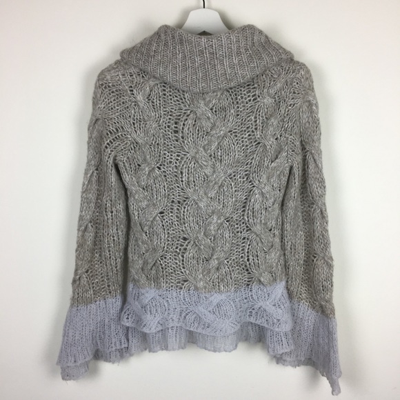 Anthropologie Sleeping in Snow Cowl Knit Sweater - Picture 2 of 8